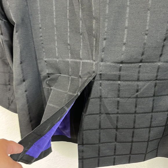 Issey Miyake Black Wool Blend Grid Blazer - Picture 10 of 16